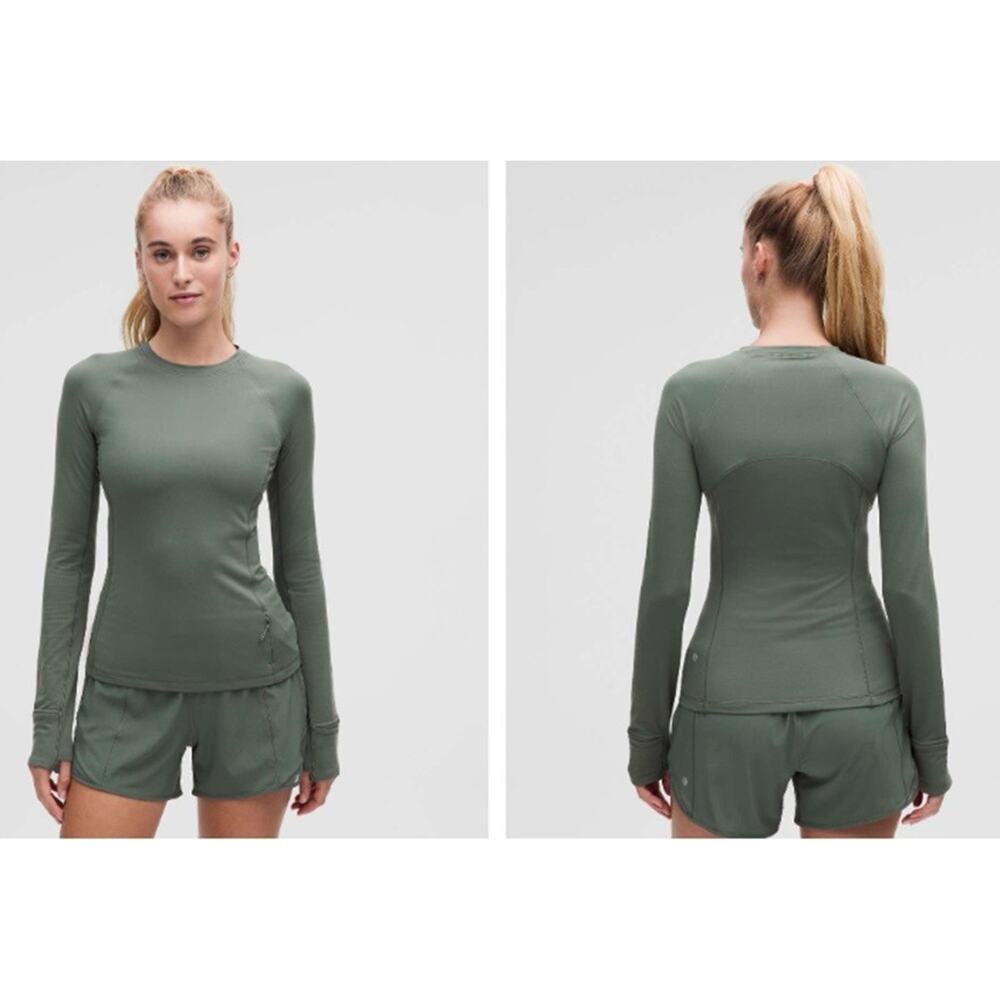 Lululemon Women's Its Rulo Long Sleeve Shirt Updated Dark Forest Green Sz M - Picture 5 of 7
